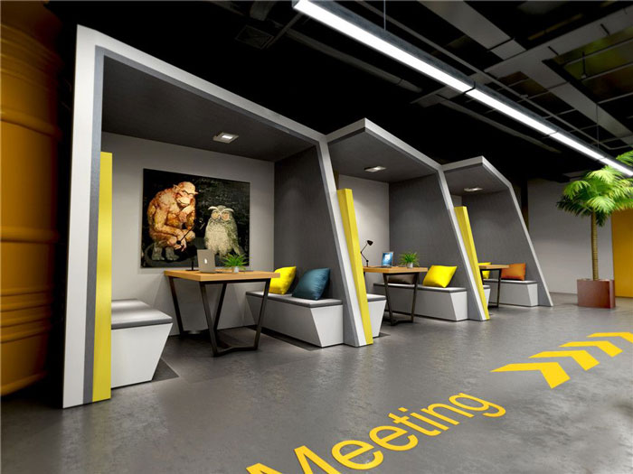 loft風格辦公室裝修洽談區(qū)裝修效果圖